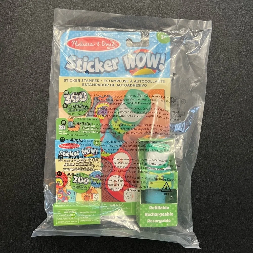 Melissa & Doug Sticker WOW! Set and 200 sticker refill
